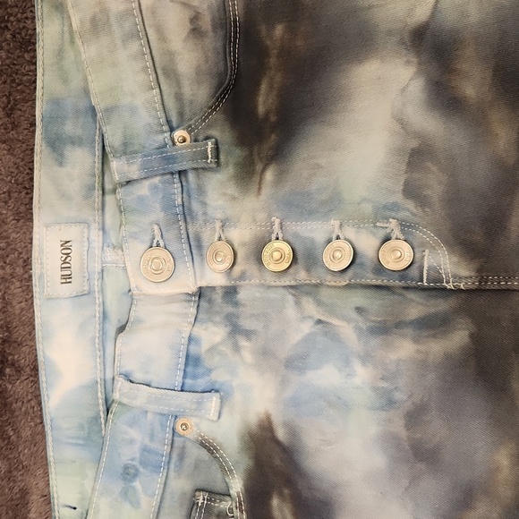 High waist, button fly tie dye Hudson skinny jeans size 29! - Picture 7 of 10